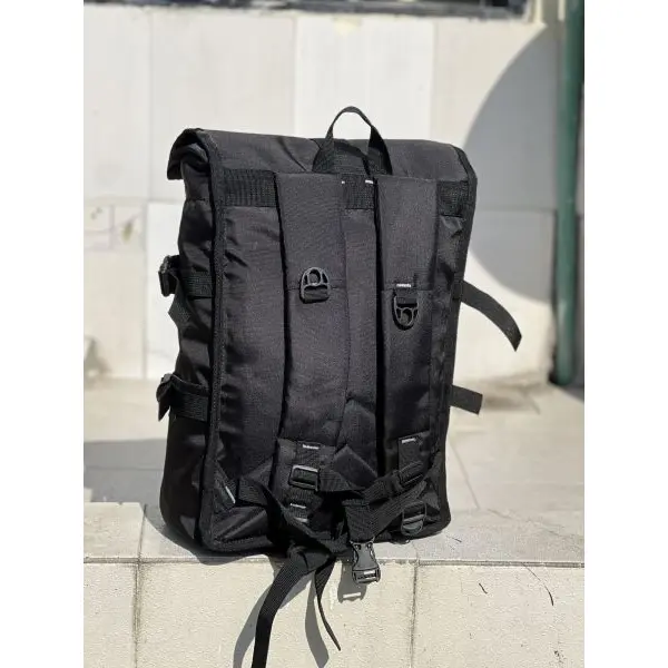 Black Roll Ghost Bagpack With Large Space For Travel/Office Purpose - Image 3
