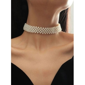 Beaded Pearl Choker