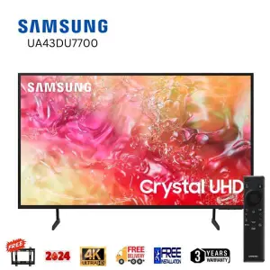 SAMSUNG 43 inch Smart 4K Ultra HD TV UA43DU7700