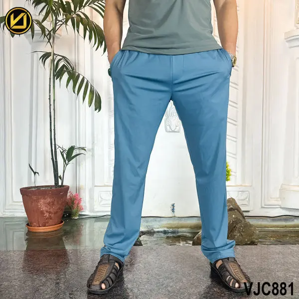 VIRJEANS (VJC881) Stretchable Silk Sporty Trouser For Men-Sky Blue - Image 2