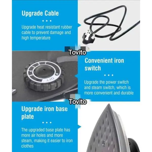 Steam Heavy Iron For Tailors And Garment - 300L |Sonex Best Steam Iron - Image 3