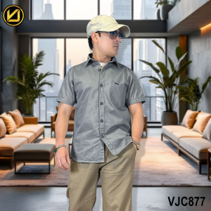 VIRJEANS (VJC877) Summer Cotton Half Shirt For Men- Blue