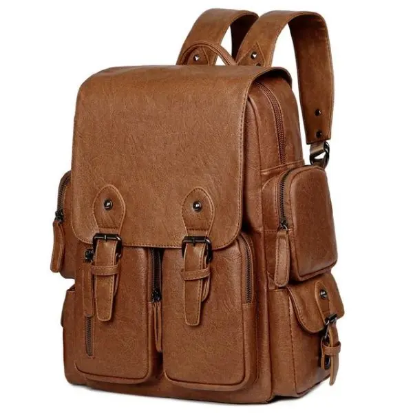 Large Capacity Casual PU Leather Backpack for Men | Student Backpack | Travel Bags for Men | - Image 3