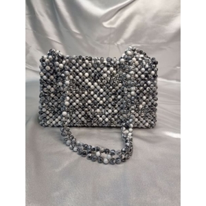 Pearl and Beads Embedded Hand Bag