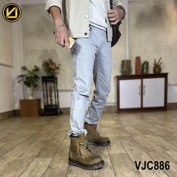 VIRJEANS (VJC886) Stretchable Cotton Pant For Men-Blue - Image 5