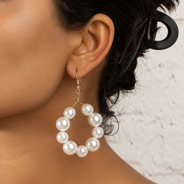 Pearl Hoop Earring - Image 2