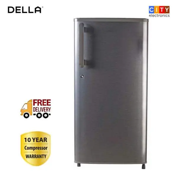 DELLA 180 Litres Single Door Refrigerator With Stylish Design Grey - Image 2