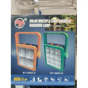 JD-925 Torch + Solar Rechargeable Portable Lamp