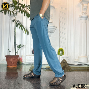 VIRJEANS (VJC881) Stretchable Silk Sporty Trouser For Men-Sky Blue