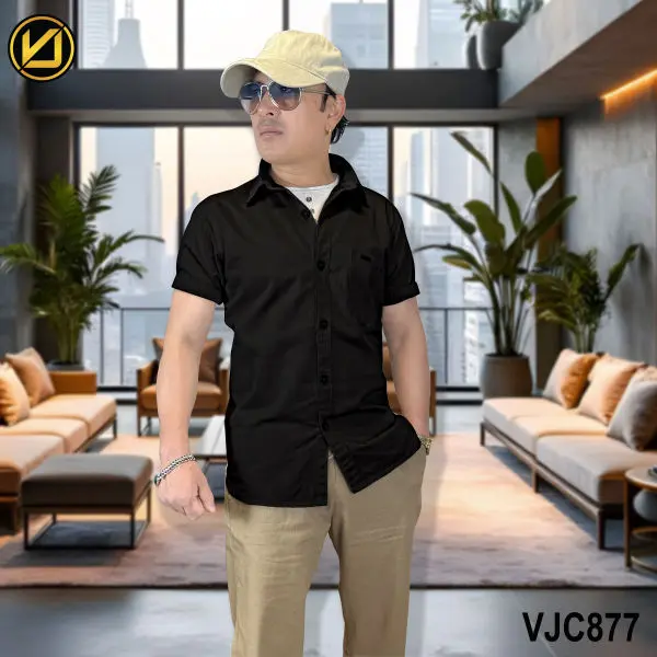 VIRJEANS (VJC877) Summer Cotton Half Shirt For Men- All Colors - Image 5