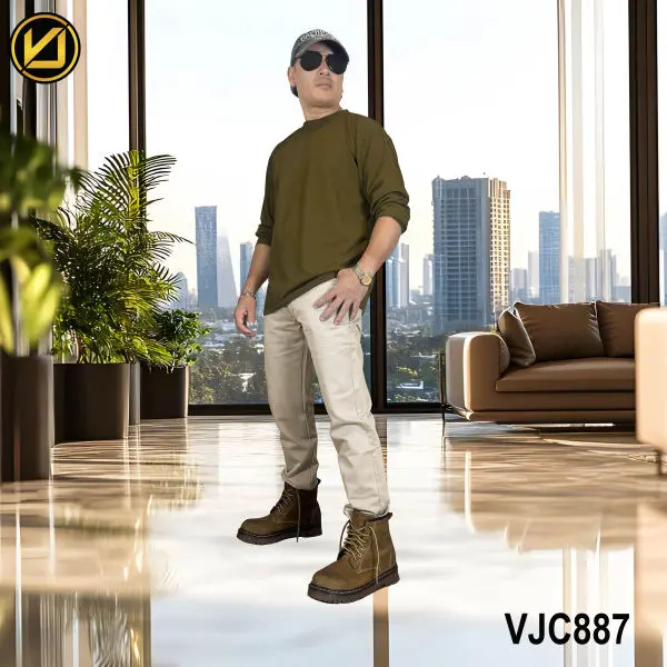 VIRJEANS (VJC887) Cotton Pant For Men-Cream - Image 3