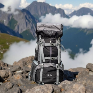70+5L Lightweight Water Resistant Hiking Backpack Outdoor Sport Daypack Travel Bag for Climbing Camping Touring Trekking Bag With Rain