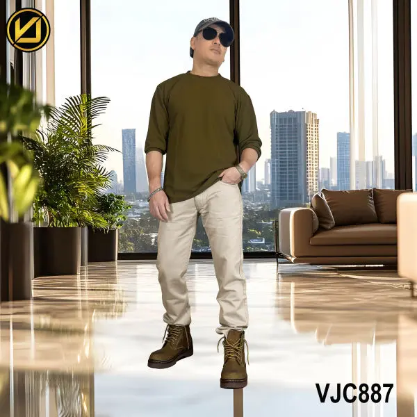 VIRJEANS (VJC887) Cotton Pant For Men-Cream - Image 4