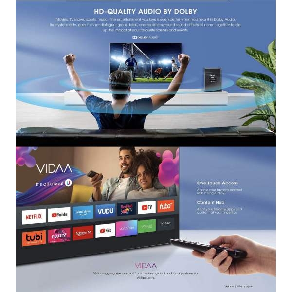 HISENSE 32A6200F  32" Google Android Smart Tv With Bazel Less Design & Voice Command Remote - Image 5