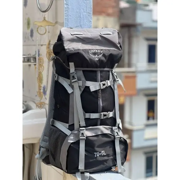 70+5L Lightweight Water Resistant Hiking Backpack Outdoor Sport Daypack Travel Bag for Climbing Camping Touring Trekking Bag With Rain - Image 5
