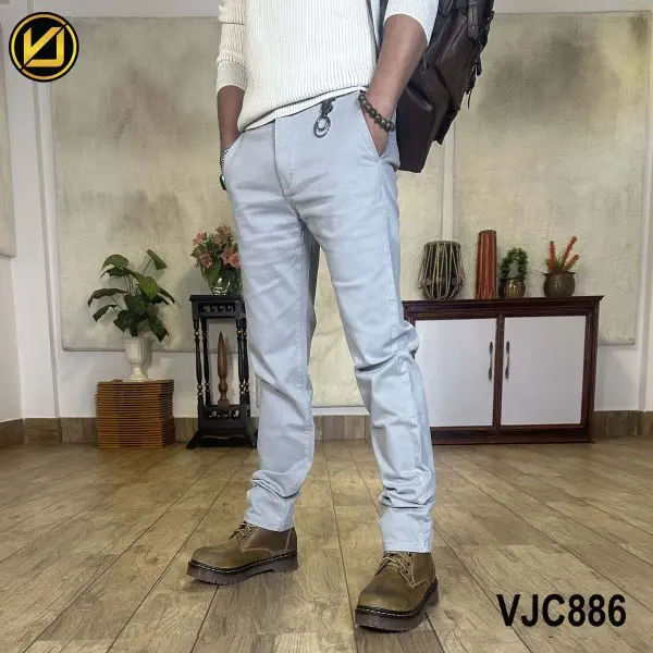 VIRJEANS (VJC886) Stretchable Cotton Pant For Men-Blue - Image 3