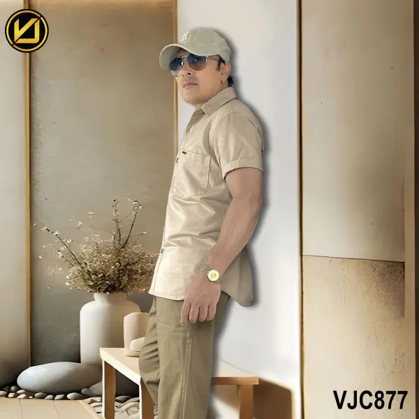 VIRJEANS (VJC877) Summer Cotton Half Shirt For Men- All Colors - Image 3