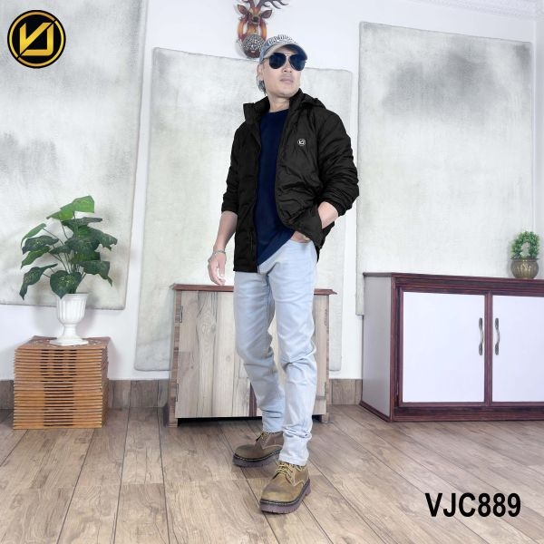 VIRJEANS (VJC889) Dawn Ultra Light Jacket For Men- Black - Image 5