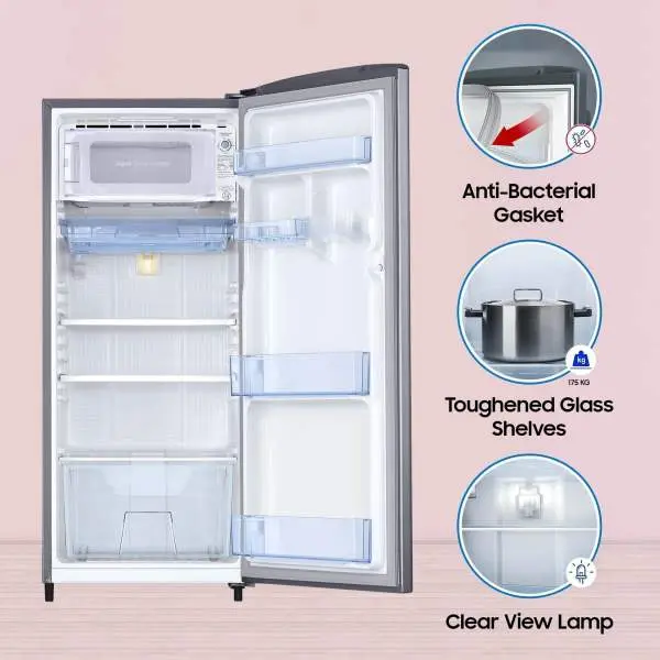 SAMSUNG RR20C2412S8/IM 192 Ltr Direct Cooling Single Door Refrigerator - Silver - Image 4