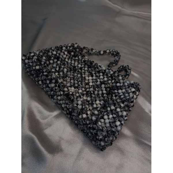Pearl and Beads Embedded Hand Bag - Image 2
