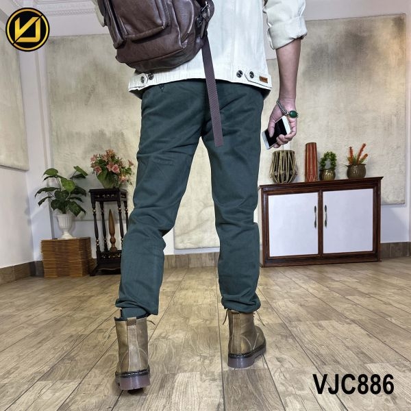 VIRJEANS (VJC886) Stretchable Cotton Pant For Men-Green - Image 3