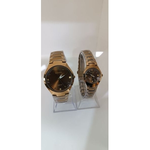 Gold Rose Chain Strapped Couple Watch | Valentine Special