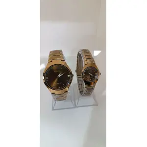 Gold Rose Chain Strapped Couple Watch | Valentine Special