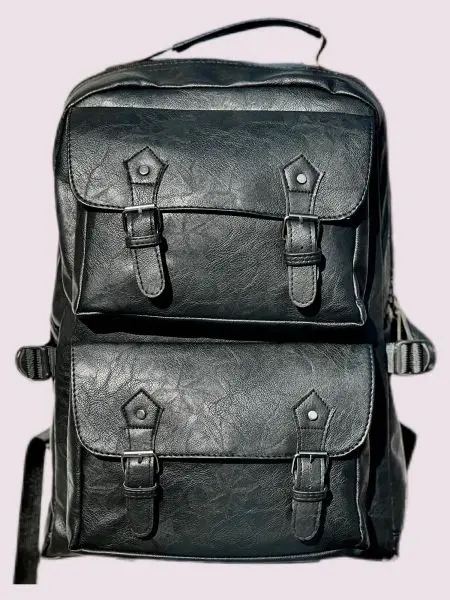 Large Capacity Casual PU Leather Backpack for Men | Student Backpack | Travel Bags for Men |