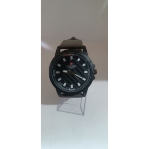 Stylish Round Dial Leather Strap Fashionable Watch For Men