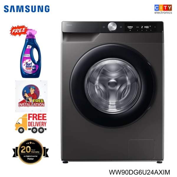 SAMSUNG 9 Kg Washing Machine With AI Control Eco Bubble WiFi WW90DG6U24AXIM - Image 2