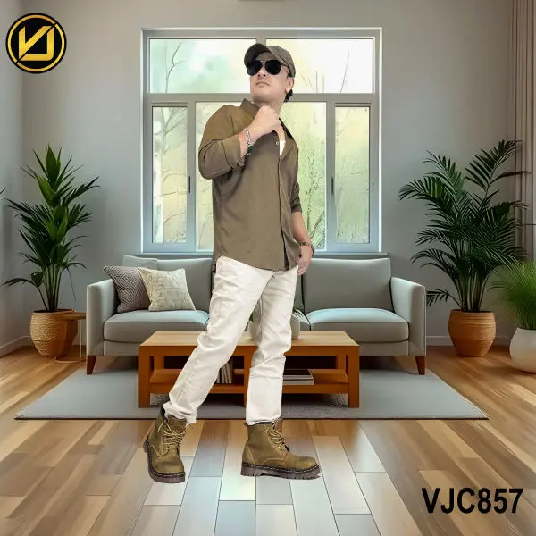 VIRJEANS (VJC857) Stretchable Cotton Jeans Pant For Men-Cream - Image 3