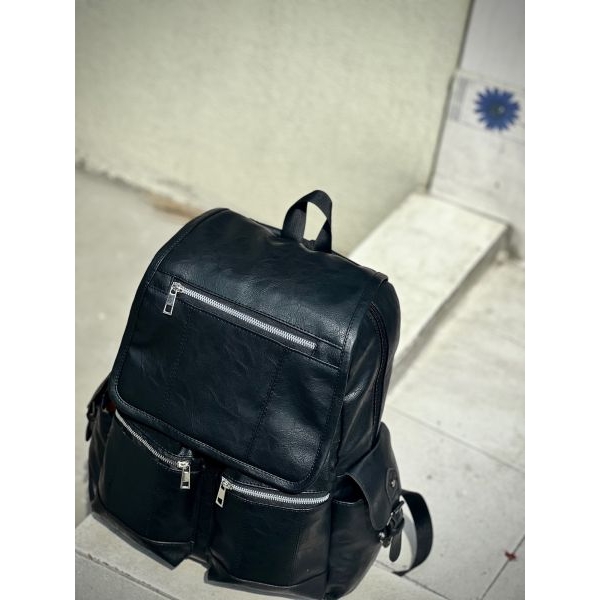 Stylish PU Leather Backpack |Best Bag For College And Office Purposes For Unisex/Suitable To Carry Laptop And Easy For Traveling And Treks - Image 4