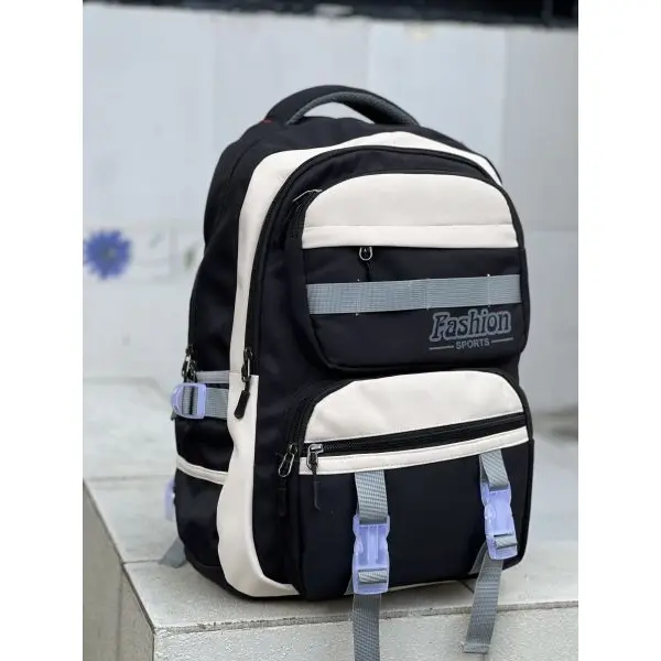 Trendy Nylon Backpack for Women – Large Capacity Shoulder Bag for School, College & Office - Image 2