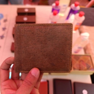 Vegan Cork Leather Wallet Brown