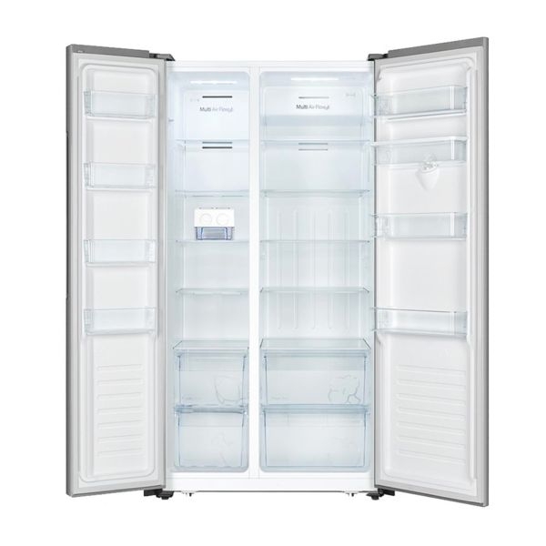 Hisense 498 Litres Side By Side No Frost Refrigerater Stainless Steel Silver - Image 3