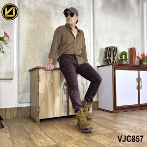 VIRJEANS (VJC857) Stretchable Cotton Jeans Pant For Men-Coffee