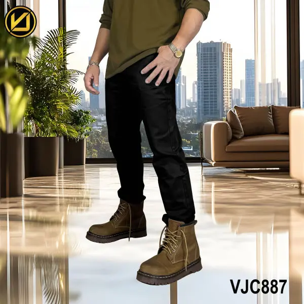 VIRJEANS (VJC887) Cotton Pant For Men-Black - Image 2