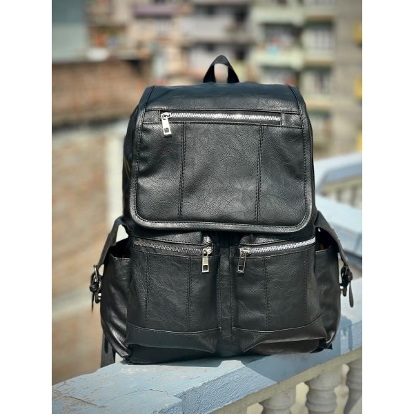 Stylish PU Leather Backpack |Best Bag For College And Office Purposes For Unisex/Suitable To Carry Laptop And Easy For Traveling And Treks - Image 2