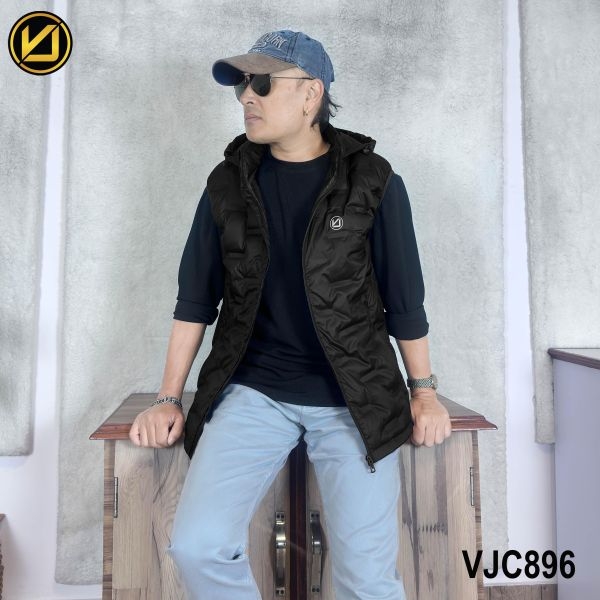 VIRJEANS (VJC896) Half Dawn Ultra Light Jacket For Men- Black - Image 3
