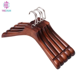 Pack Of 3 Wooden Luxury Hanger |Solid Wood Shirt Hangers,Dress Coat Jacket Clothes Hangers,with Extra Smooth Finish