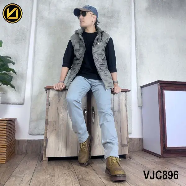 VIRJEANS (VJC896) Half Dawn Ultra Light Jacket For Men- Grey - Image 2
