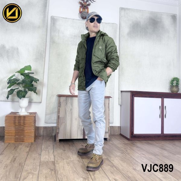 VIRJEANS (VJC889) Dawn Ultra Light Jacket For Men- Green - Image 4