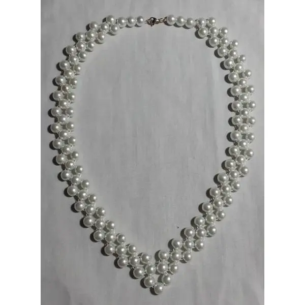 Beaded Pearl Necklace - Image 2