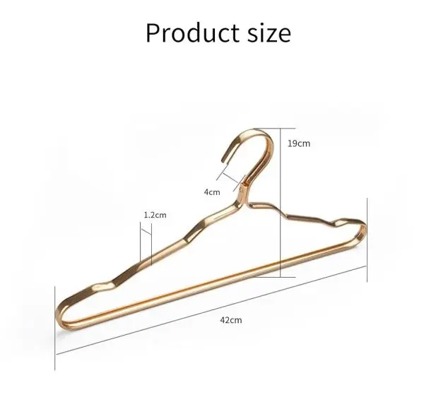 5 Pack Coat Hangers Aluminum Gold Colour Clothes Hanger - Image 5