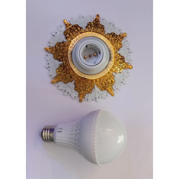 Fancy 2 In 1 B22 And E27 Bottom Lamp Holder With 12 Watt LED BULB 1 Year Warranty - Image 2