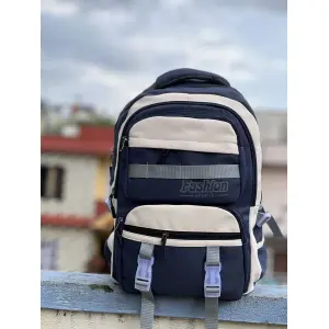 Trendy Unisex Nylon Backpack – Large Capacity Casual Shoulder Bag for School, College & Office