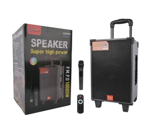 SING-E JQS908S 8 Inch Wooden Trolley Portable Bluetooths Speaker Concert DJ KTV Karaoke Mobile Phone Audio Player - Image 2