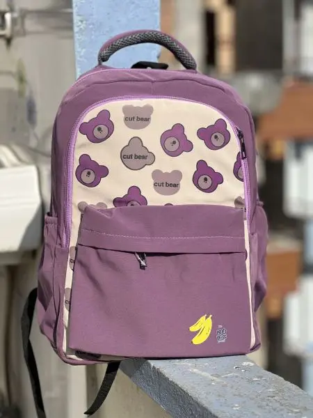 Cute Bear Backpack | School Bag for Kids, Girls & Boys | Lightweight, Stylish & Spacious