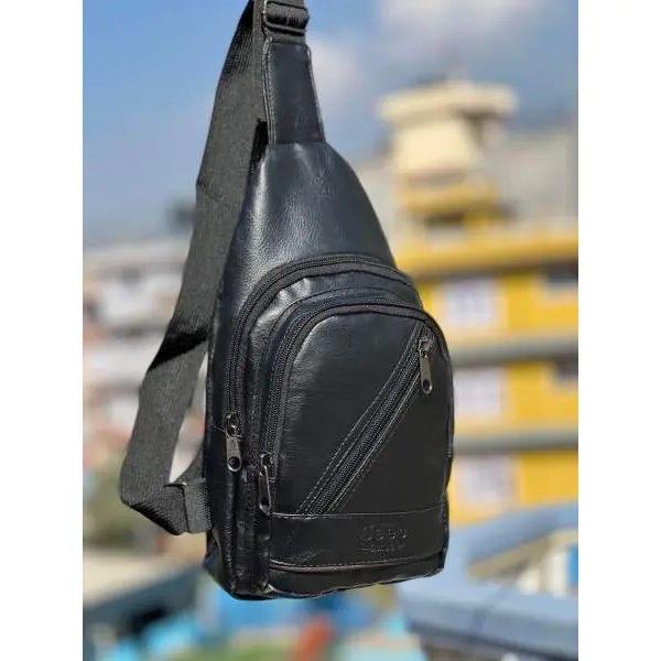 Crossbody Bag For Unisex |Fashion Premium Leather Crossbody Bag With Zippered - Image 3