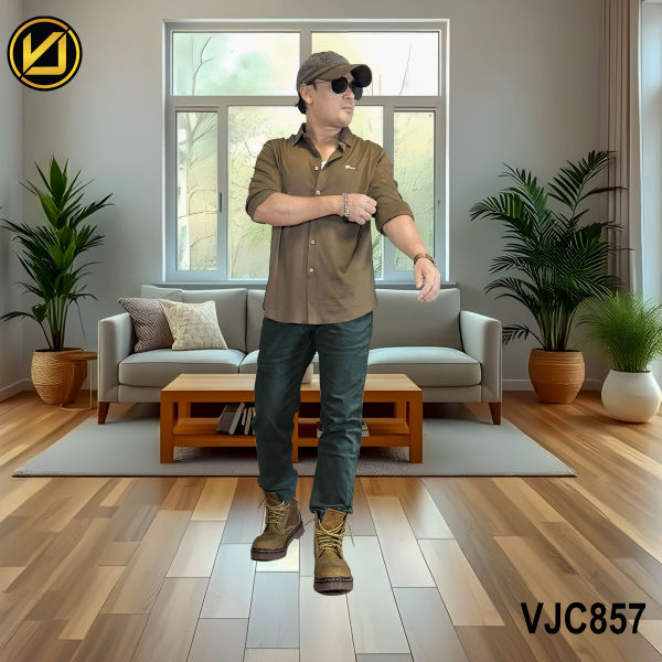 VIRJEANS (VJC857) Stretchable Cotton Jeans Pant For Men-Green - Image 2